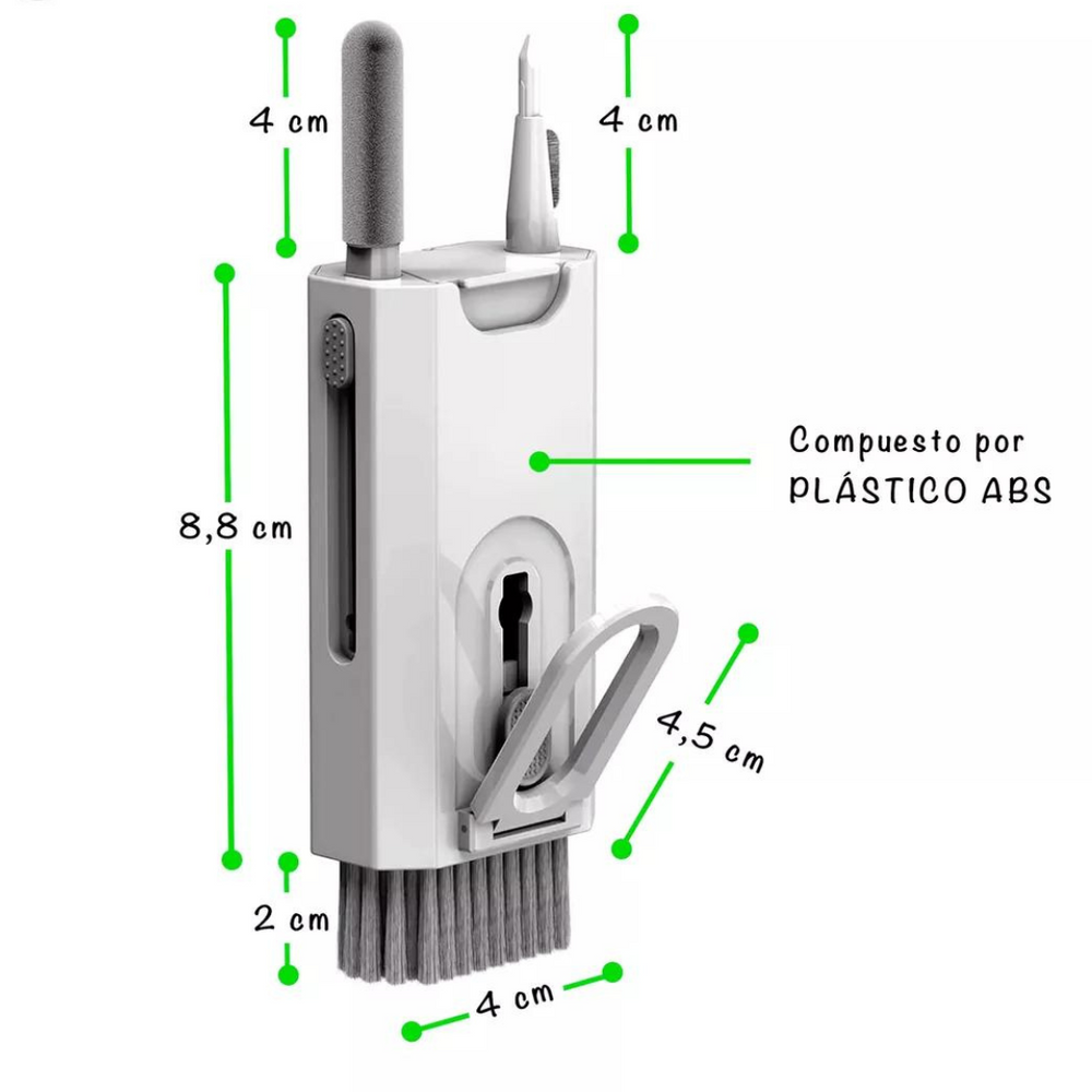 Kit cepillo limpiador 8 en 1